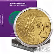 PRÉ VENDA* Portugal 5 Euro OURO PROOF 2025 Simone de Oliveira *EMISSÃO 09 JULHO